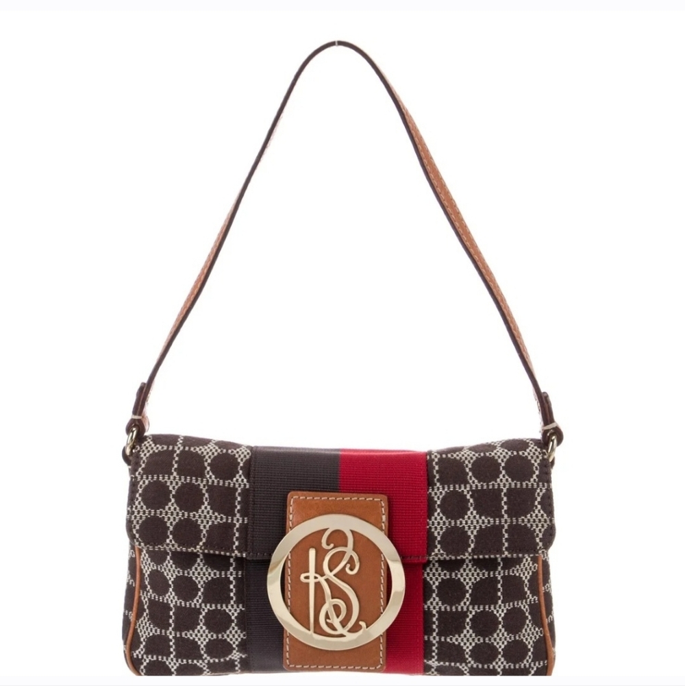 Kate Spade Vintage KS Signature Print Shoulder Bag CLEAN! EUC!